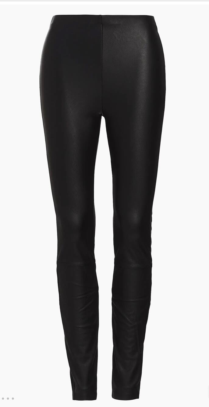 Good American Leggings Black Better Than Leather Faux Leather size 2